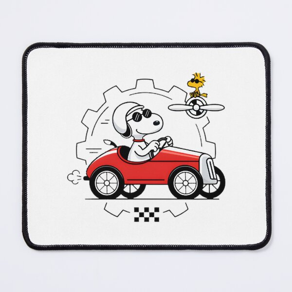 Item preview, Snoopy Driving Race Car with Woodstock Cute Cartoon Design designed and sold by Surface-arts.
