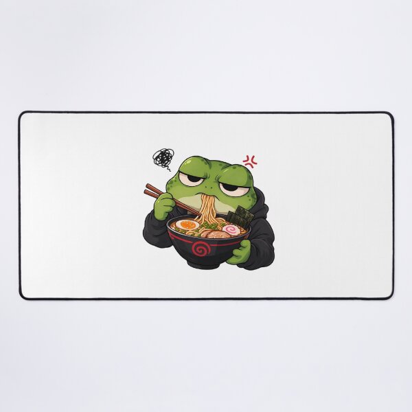 Item preview, Grumpy Frog Eating Ramen designed and sold by CutieGalore.