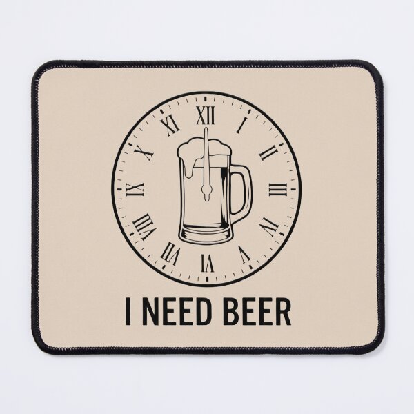 Item preview, I Need Beer Vintage Clock Funny Drinking Humor designed and sold by ANJ Creative Designs.