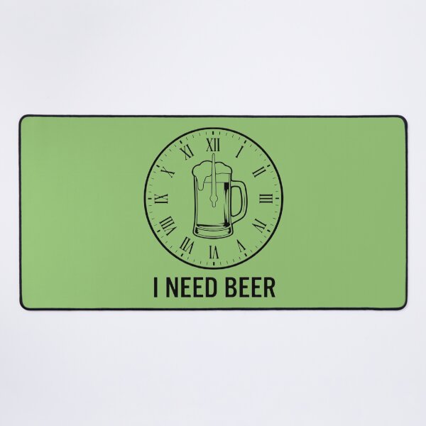 Item preview, I Need Beer Vintage Clock Funny Drinking Humor designed and sold by ANJ Creative Designs.