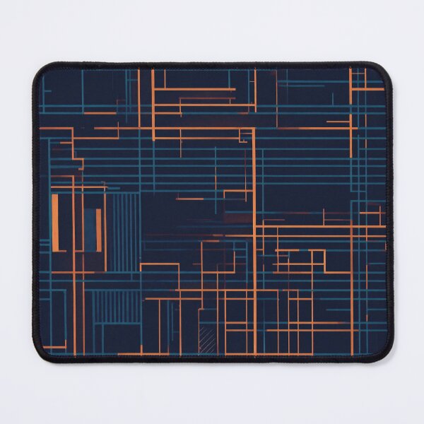 Item preview, Technological Blue and Orange Lines designed and sold by shelteredinside.