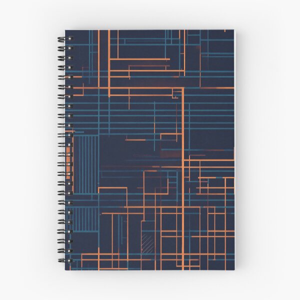 Item preview, Technological Blue and Orange Lines designed and sold by shelteredinside.