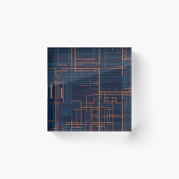Item preview, Technological Blue and Orange Lines designed and sold by shelteredinside.