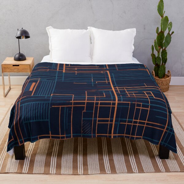 Item preview, Technological Blue and Orange Lines designed and sold by shelteredinside.