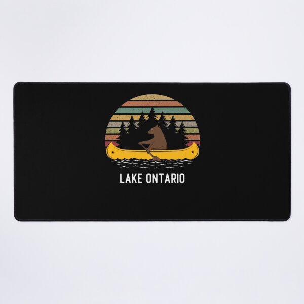 Item preview, Lake Ontario Vintage retro sunset Bear Canoe outdoor hiking designed and sold by AARABwino.