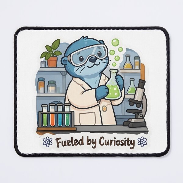 Item preview, Cute Otter Scientist – Fueled by Curiosity Science Lover Gift designed and sold by Isliath.