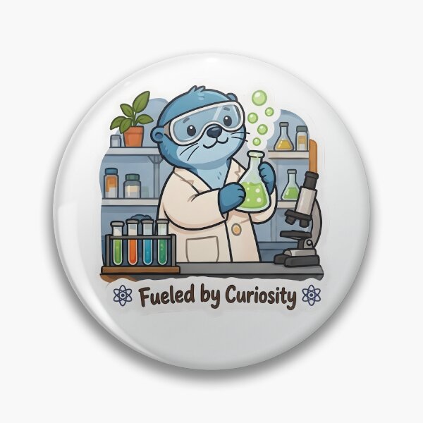 Item preview, Cute Otter Scientist – Fueled by Curiosity Science Lover Gift designed and sold by Isliath.