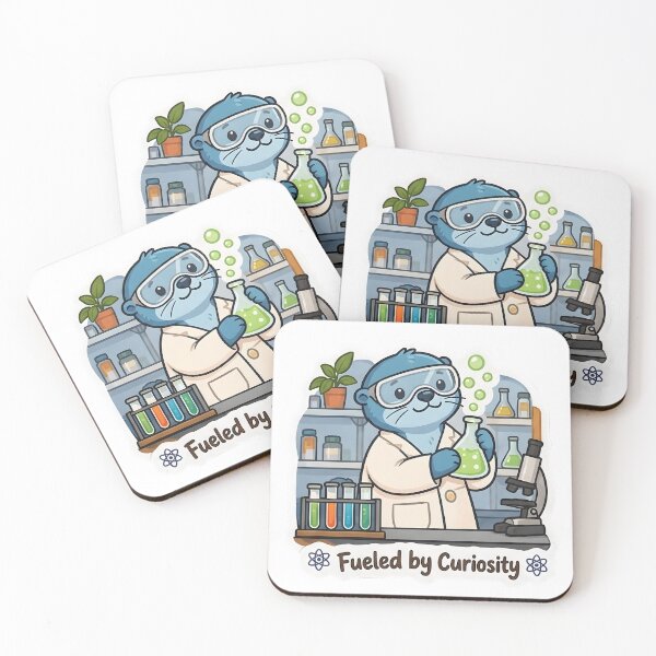 Item preview, Cute Otter Scientist – Fueled by Curiosity Science Lover Gift designed and sold by Isliath.