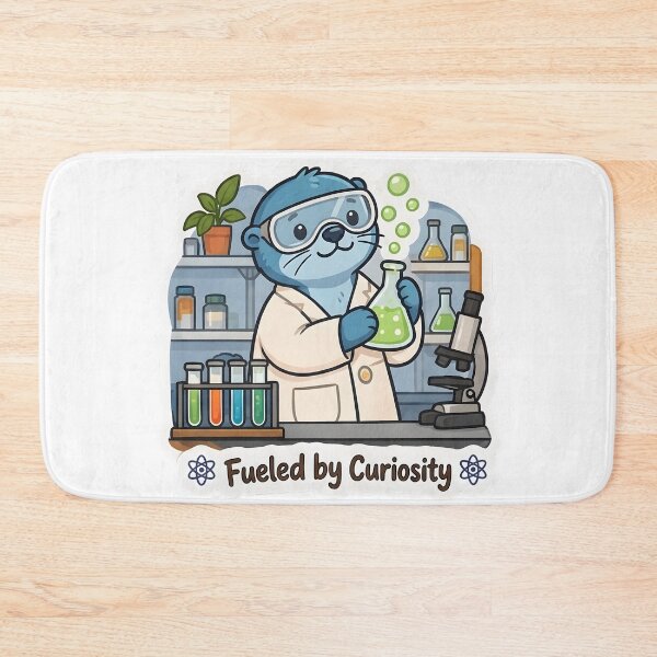 Item preview, Cute Otter Scientist – Fueled by Curiosity Science Lover Gift designed and sold by Isliath.