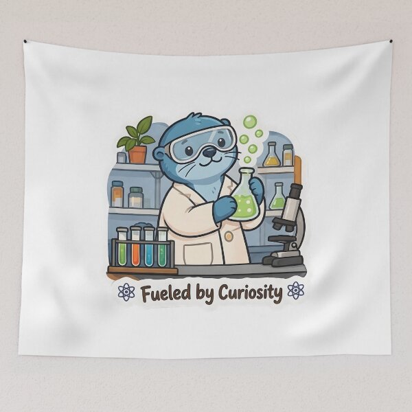Item preview, Cute Otter Scientist – Fueled by Curiosity Science Lover Gift designed and sold by Isliath.