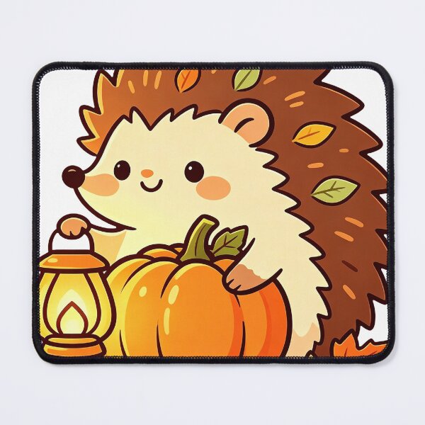 Item preview, Cute Hedgehog Pumpkin Lantern Kawaii Halloween Fall designed and sold by urmoments.