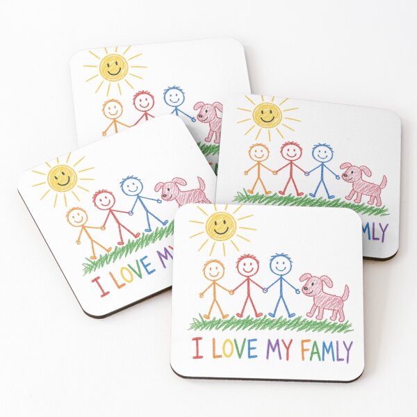 Item preview, Cute Stick Figure Family With Dog designed and sold by Pawfect Vibes Hub.