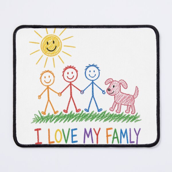 Item preview, Cute Stick Figure Family With Dog designed and sold by Pawfect Vibes Hub.
