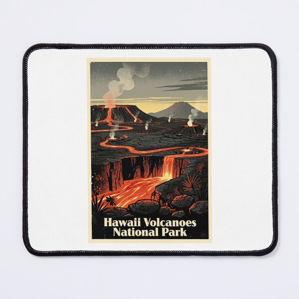 Item preview, Hawaii Volcanoes National Park Vintage Travel Art designed and sold by Teelogic.