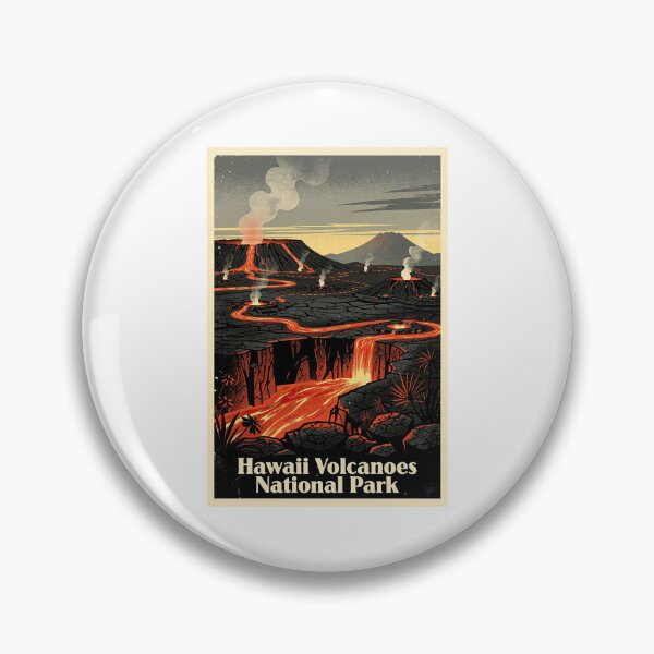 Item preview, Hawaii Volcanoes National Park Vintage Travel Art designed and sold by Teelogic.