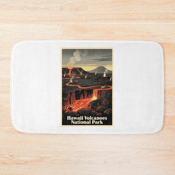 Item preview, Hawaii Volcanoes National Park Vintage Travel Art designed and sold by Teelogic.