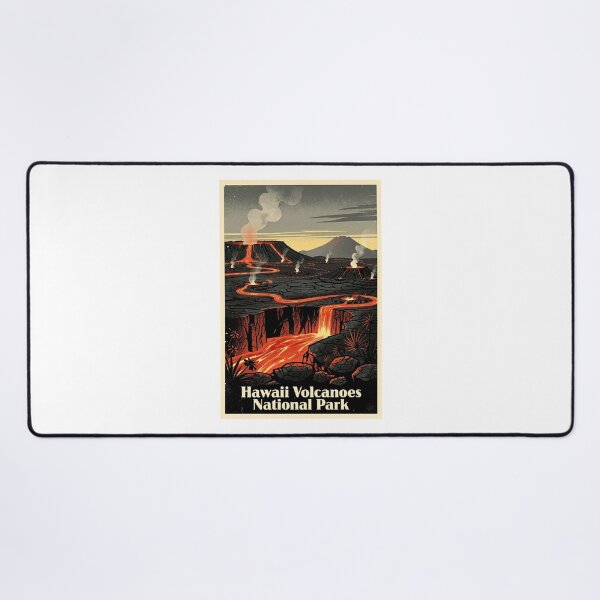 Item preview, Hawaii Volcanoes National Park Vintage Travel Art designed and sold by Teelogic.