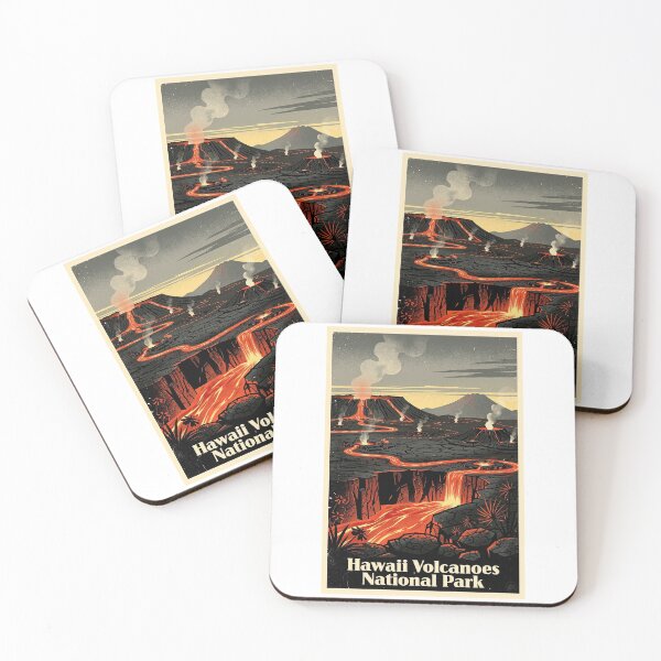 Item preview, Hawaii Volcanoes National Park Vintage Travel Art designed and sold by Teelogic.