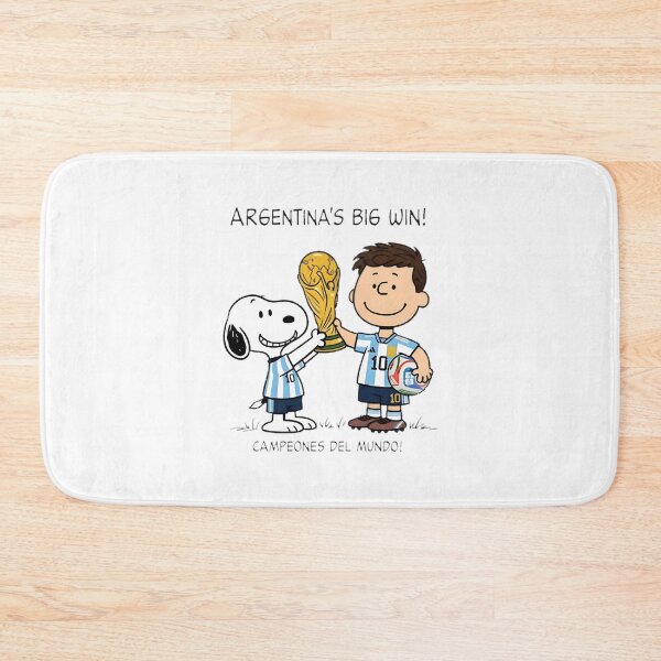 Item preview, Snoopy Celebrates Argentina World Cup Victory with Trophy Illustration designed and sold by wallflower2war.