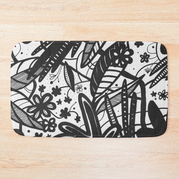 Item preview, A sea of flowers in black and white designed and sold by Antje Wauer.