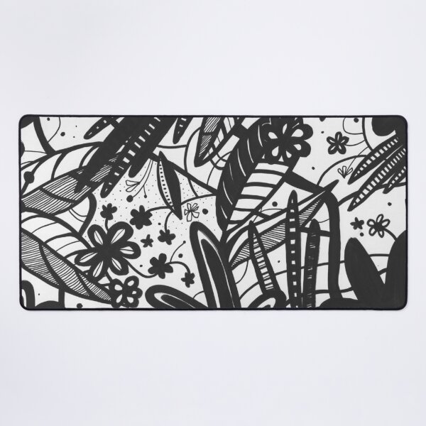 Item preview, A sea of flowers in black and white designed and sold by Antje Wauer.