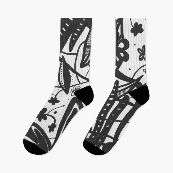 Item preview, A sea of flowers in black and white designed and sold by Antje Wauer.
