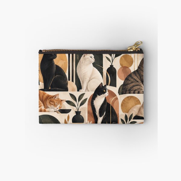 Item preview, Elegant Scandinavian Cats Pattern | Nordic Floral Cat Design designed and sold by Aramdesing.