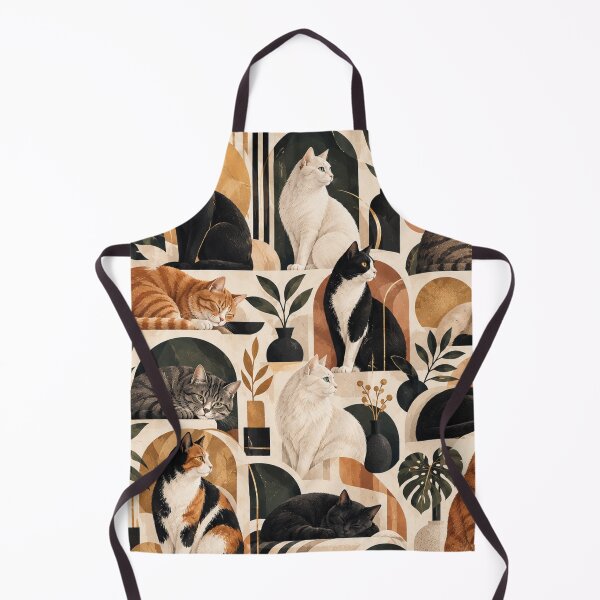Item preview, Elegant Scandinavian Cats Pattern | Nordic Floral Cat Design designed and sold by Aramdesing.