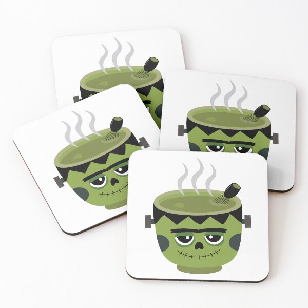 Item preview, Cute matcha green tea Frankenstein monster Halloween  designed and sold by Tanapan2529.