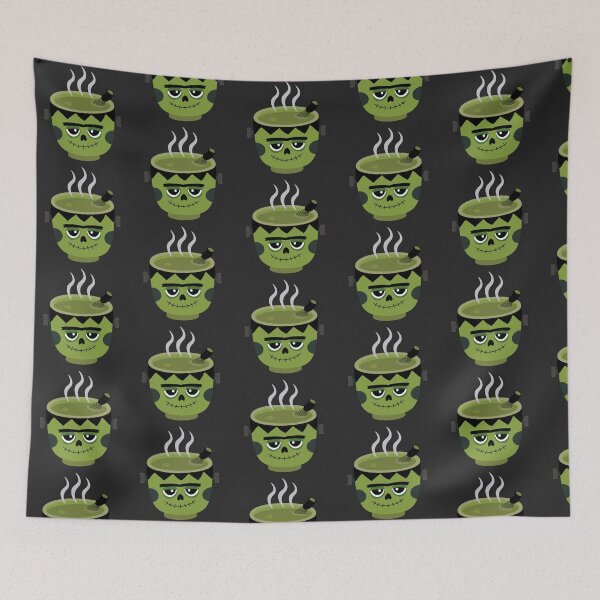 Item preview, Cute matcha green tea Frankenstein monster Halloween  designed and sold by Tanapan2529.