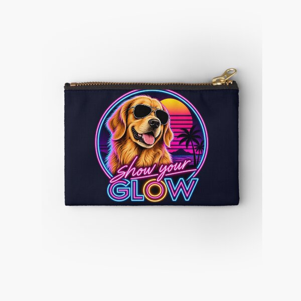 Item preview, Show Your Glow | Retro 80s Golden Retriever Neon Sunset designed and sold by FireWildChild.