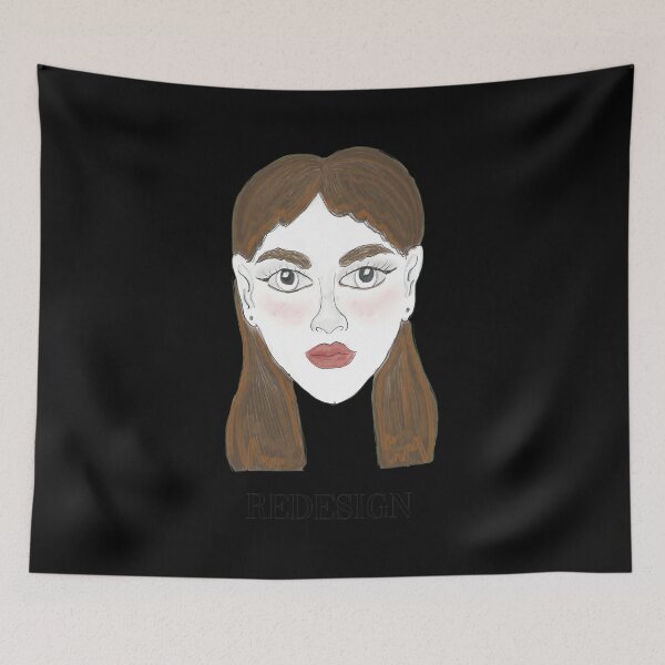 Item preview, Hand Drawn Artistic Woman Portrait Illustration designed and sold by TERECKETT.