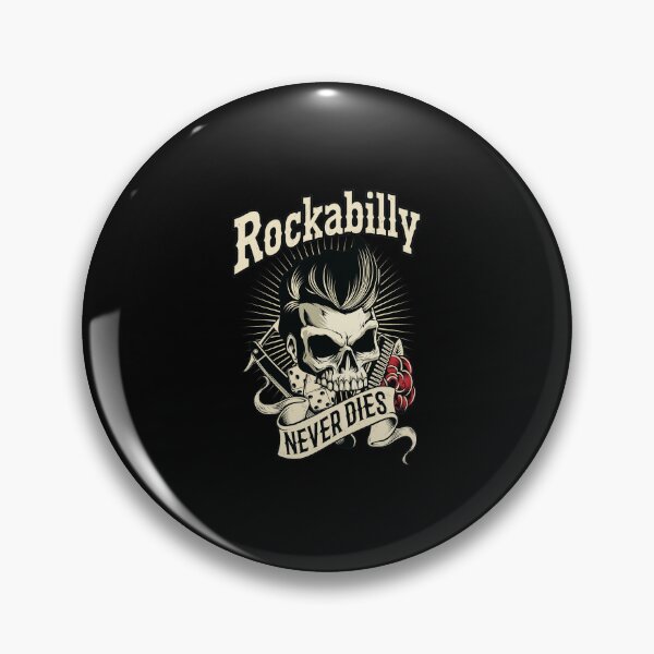 Item preview, Rockabilly Never Dies Pompadour Skull  designed and sold by TERECKETT.