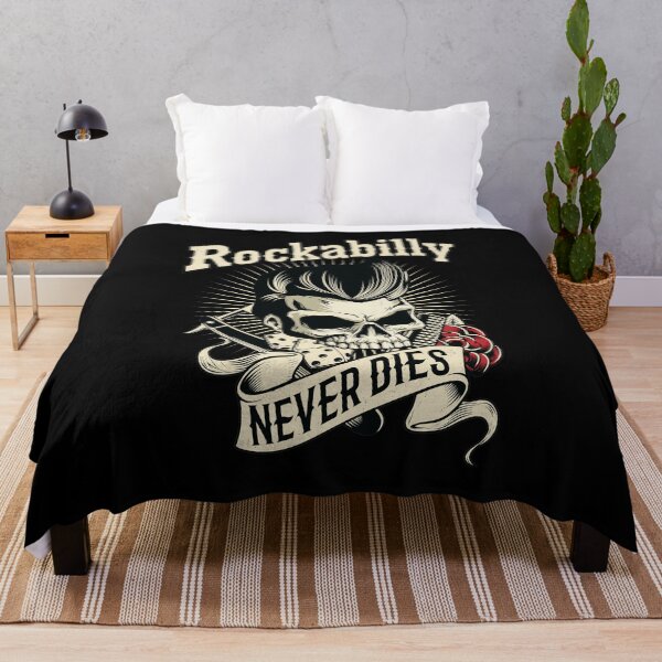 Item preview, Rockabilly Never Dies Pompadour Skull designed and sold by TERECKETT.