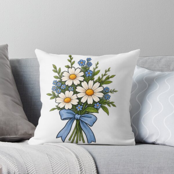 Item preview, Wildflower Bouquet Daisy and Forget-Me-Not – Vintage Cottagecore Floral Sticker designed and sold by Anstickerrr.