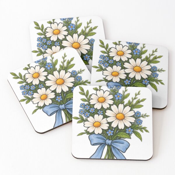 Item preview, Wildflower Bouquet Daisy and Forget-Me-Not – Vintage Cottagecore Floral Sticker designed and sold by Anstickerrr.