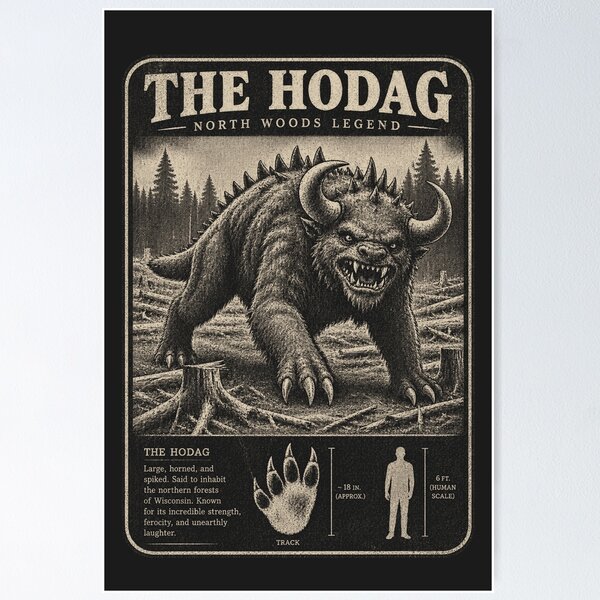 Item preview, Hodag, Rhinelander, Wisconsin, United States [vintage field-guide illustration] designed and sold by elektronen.