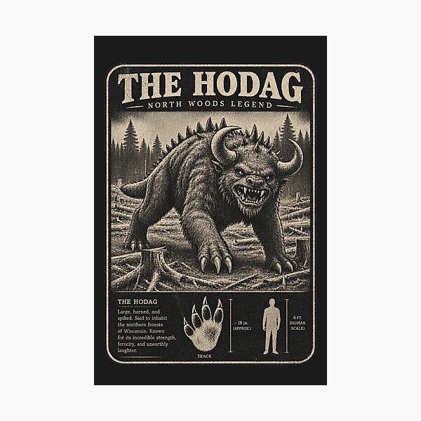 Item preview, Hodag, Rhinelander, Wisconsin, United States [vintage field-guide illustration] designed and sold by elektronen.