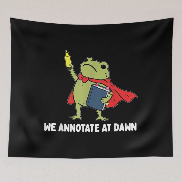 Item preview, We Annotate At Dawn English Teacher Funny Frog Reader  designed and sold by LeonellDavy.