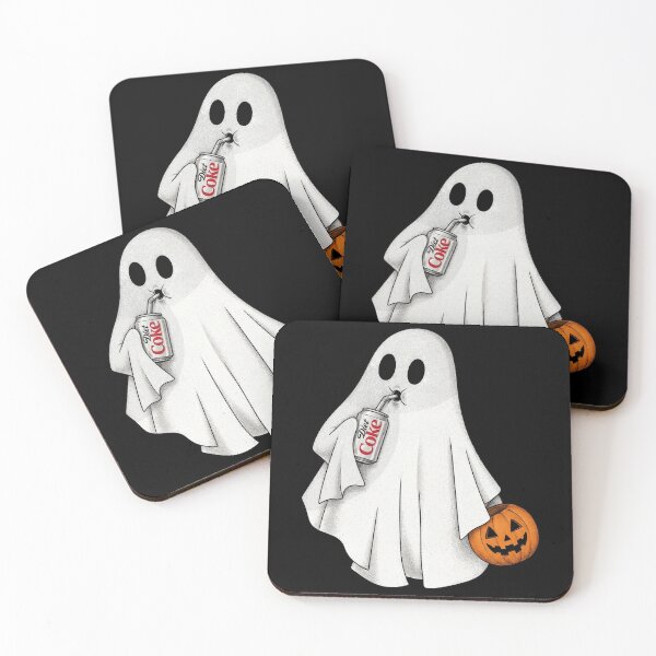 Item preview, Cute Ghost Sipping Diet Coke Halloween Pumpkin designed and sold by CamilleNorris.
