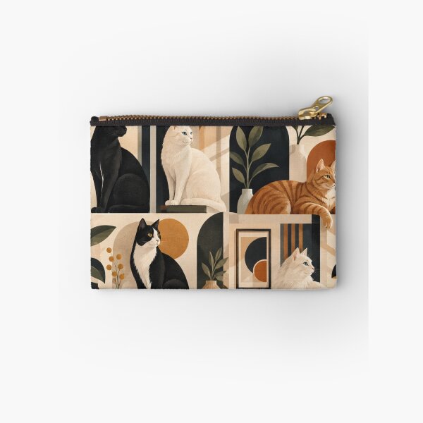 Item preview, Elegant Scandinavian Cats Pattern | Nordic Floral Cat Design designed and sold by Aramdesing.