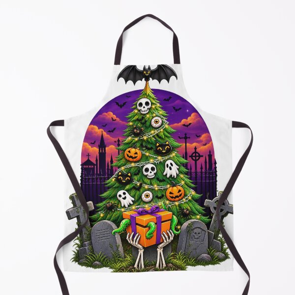 Item preview, Spooky Halloween Christmas Tree – Gothic Holiday Night Design designed and sold by Erin-Hurt.