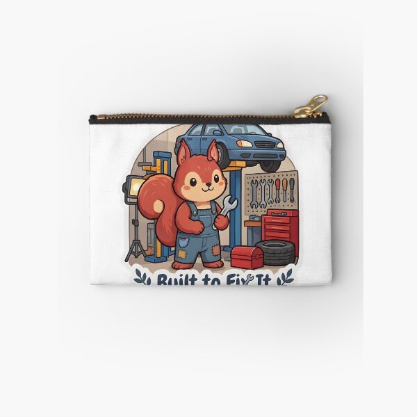 Item preview, Cute Squirrel Mechanic – Built to Fix It Funny Mechanic Gift designed and sold by Isliath.