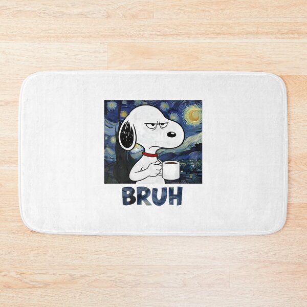 Item preview, Snoopy Bruh Coffee Meme Inspired Starry Night Design designed and sold by wallflower2war.