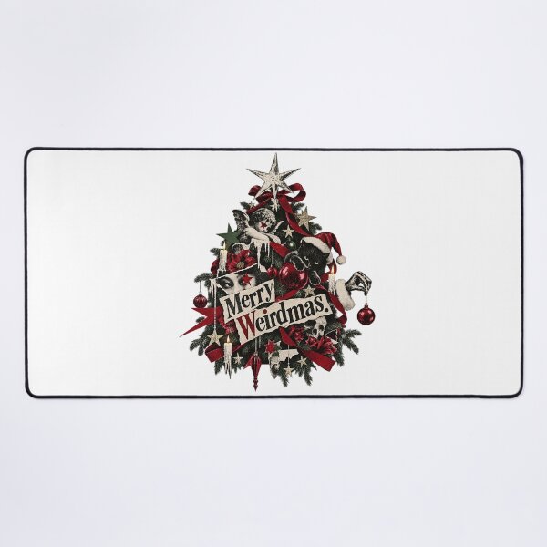 Item preview, Merry Weirdmas Surreal Christmas Tree Black Cat Vintage Collage designed and sold by zzz888.