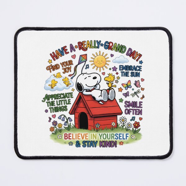 Item preview, Snoopy Inspirational Design - Believe in Yourself and Stay Kind for a Really Grand Day designed and sold by munindra15.