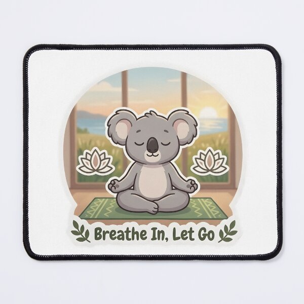 Item preview, Cute Koala Yoga – Breathe In Let Go Yoga Lover Gift designed and sold by Isliath.