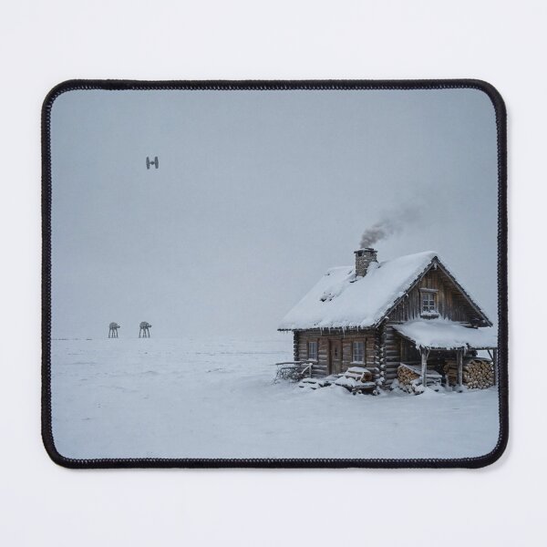 Item preview, Snowy Cabin with Distant AT-ATs designed and sold by Late Theory.