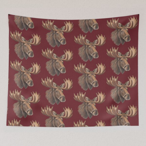 Item preview, Elk head with large antlers designed and sold by JOANNASKAH.