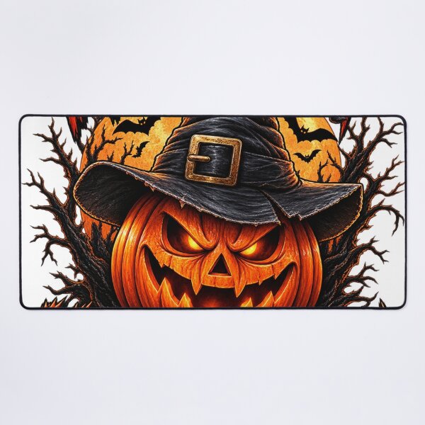 Item preview, Spooky Halloween Pumpkin Witch Hat Illustration designed and sold by Erin-Hurt.